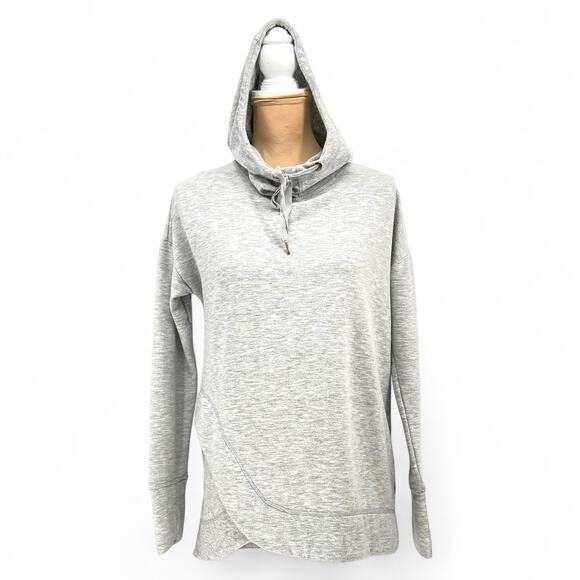 YOGALICIOUS Woman's Faux Wrap Cowl Neck Hoodie S Athleisure Gorpccore Campy - Picture 2 of 8